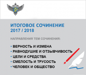 Подробнее о статье Новые направления итогового сочинения 2017-2018 учебного года